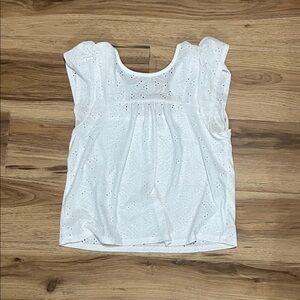 Elegant White Eyelet Blouse for Women